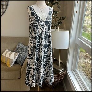 Frank and Oak The Organic Cotton Leaf Dress in Dark Grey Size Small